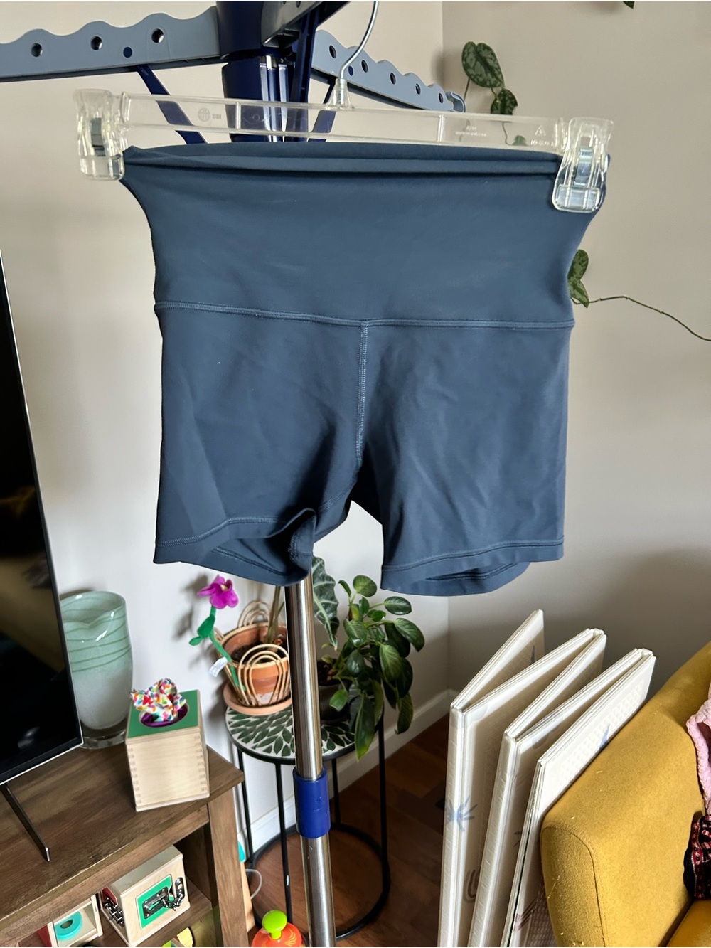 lululemon athletica High-Rise Bike Shorts - washed denim 4 inch inseam